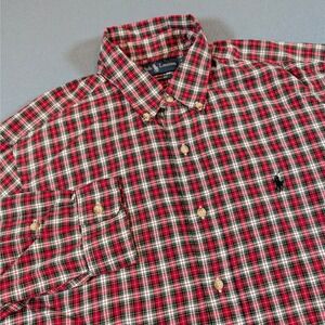 Ralph Lauren Classic Fit Button Down Shirt Mens Size L Plaid Pattern‎